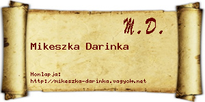 Mikeszka Darinka névjegykártya