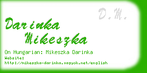 darinka mikeszka business card